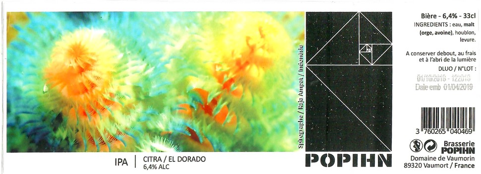 Etiquette BRASSERIE POHPIN 54