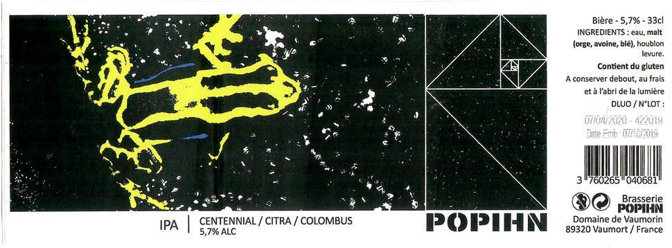 Etiquette BRASSERIE POHPIN 55