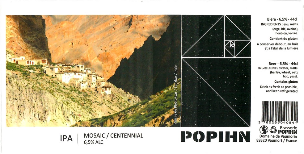 Etiquette BRASSERIE POHPIN 65