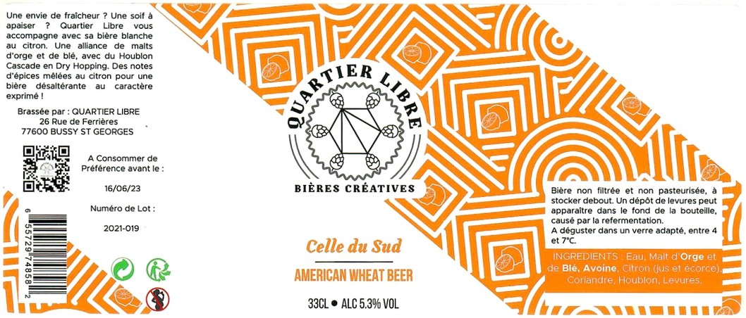 Etiquette BRASSERIE QUARTIER LIBRE 05