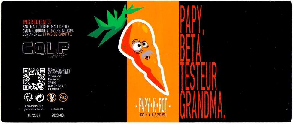 Etiquette BRASSERIE QUARTIER LIBRE 07