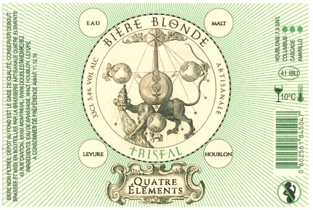 Etiquette BRASSERIE QUATRE ELEMENTS  02