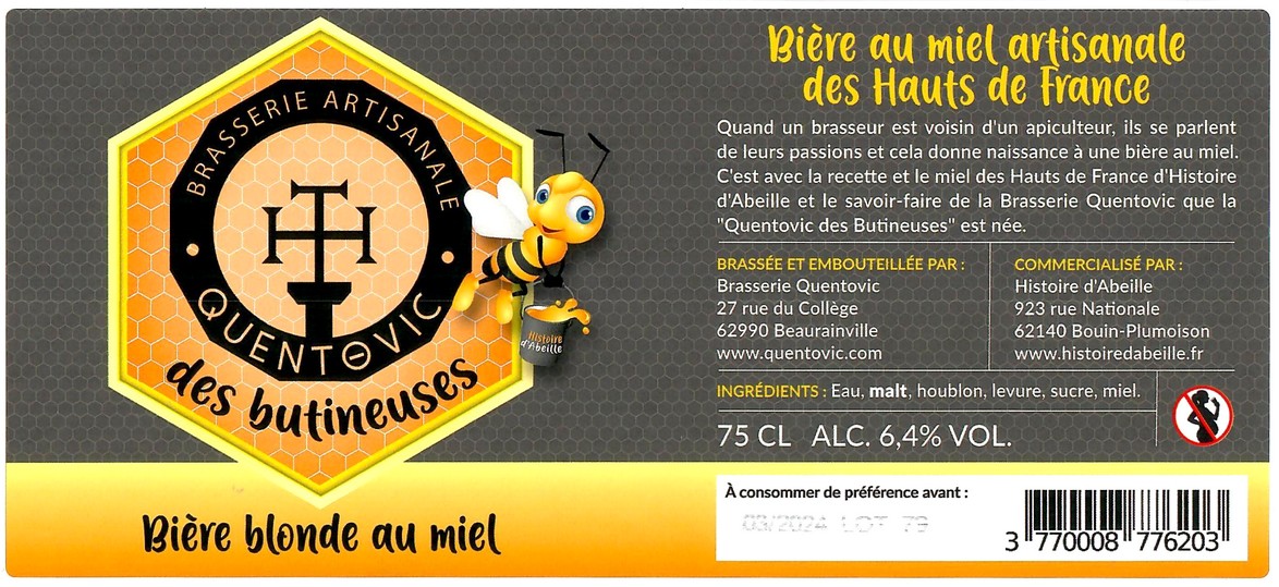 Etiquette BRASSERIE QUENTOVIC 10