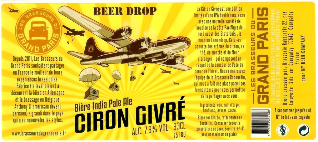 Etiquette BRASSERIE RABOURDIN 33