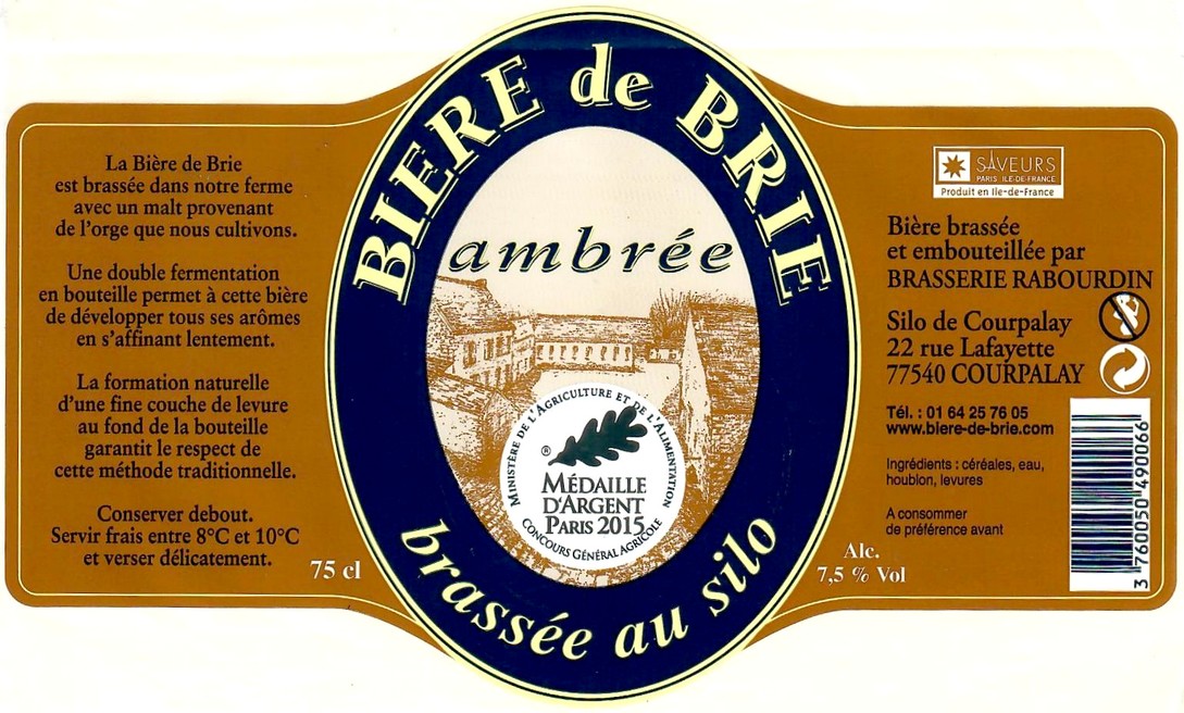 Etiquette BRASSERIE RABOURDIN 42