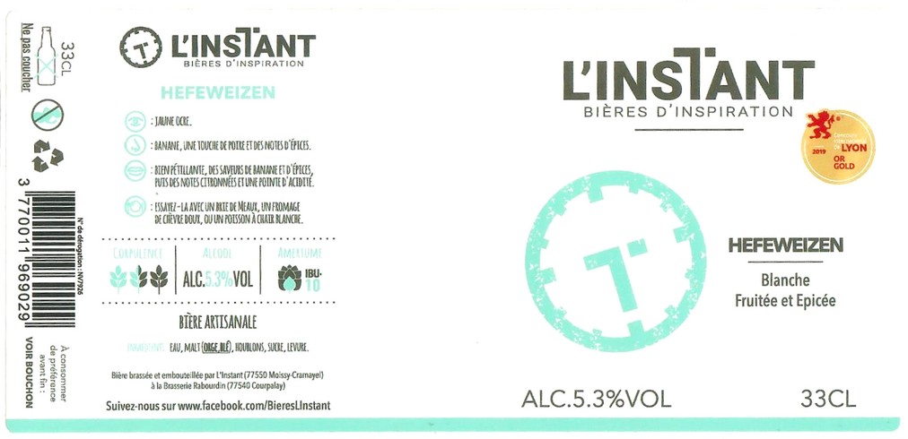 Etiquette BRASSERIE RABOURDIN 46