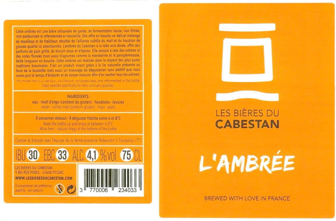 Etiquette BRASSERIE RABOURDIN 48