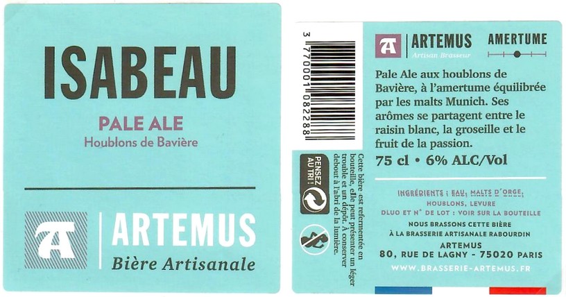 Etiquette BRASSERIE RABOURDIN 67