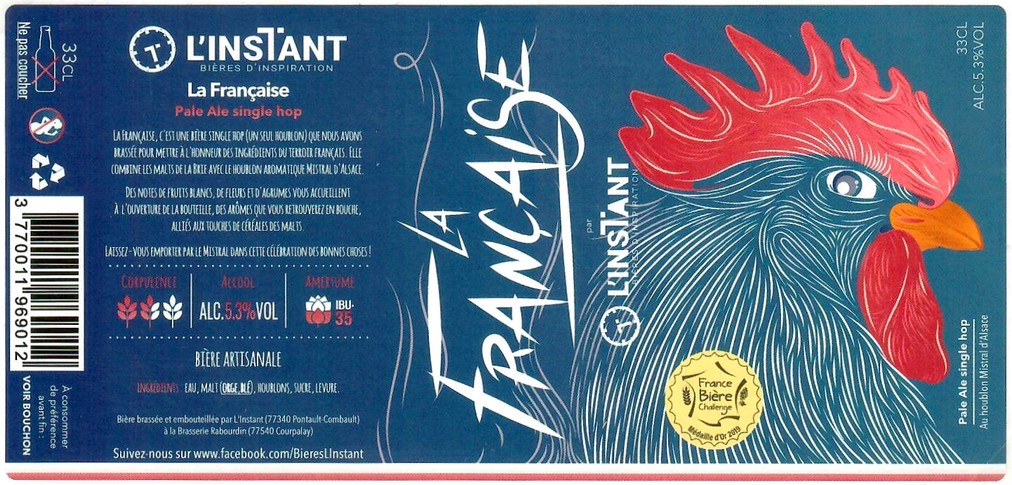 Etiquette BRASSERIE RABOURDIN 69