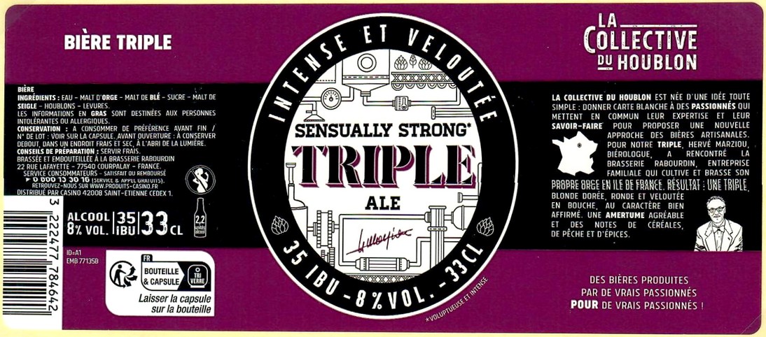 Etiquette BRASSERIE RABOURDIN 80