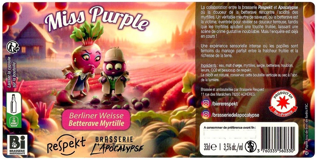 Etiquette BRASSERIE RESPEKT 17