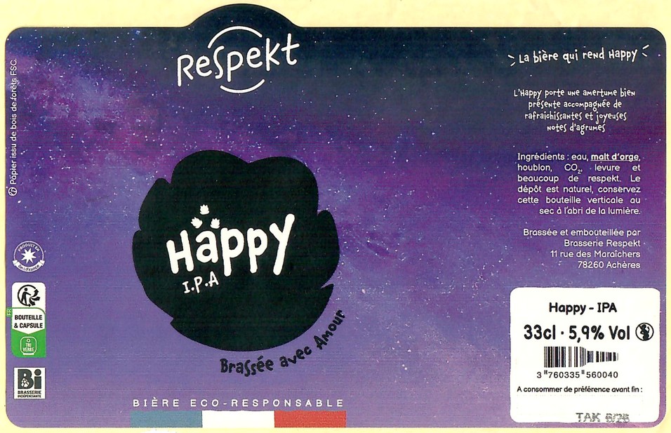 Etiquette BRASSERIE RESPEKT 18