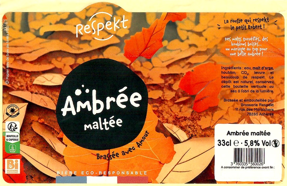 Etiquette BRASSERIE RESPEKT 21