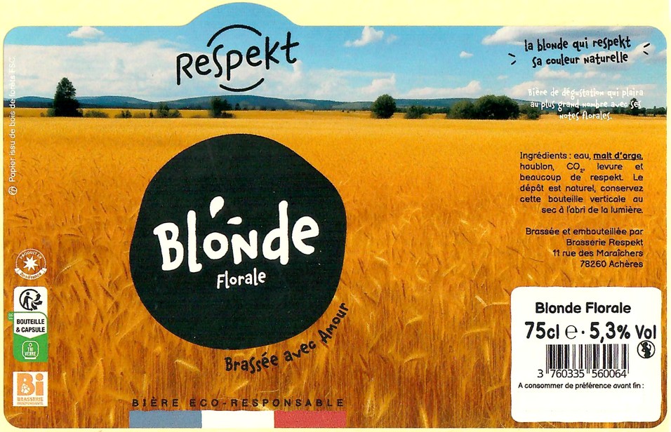 Etiquette BRASSERIE RESPEKT 22