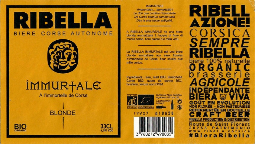 Etiquette BRASSERIE RIBELLA 05