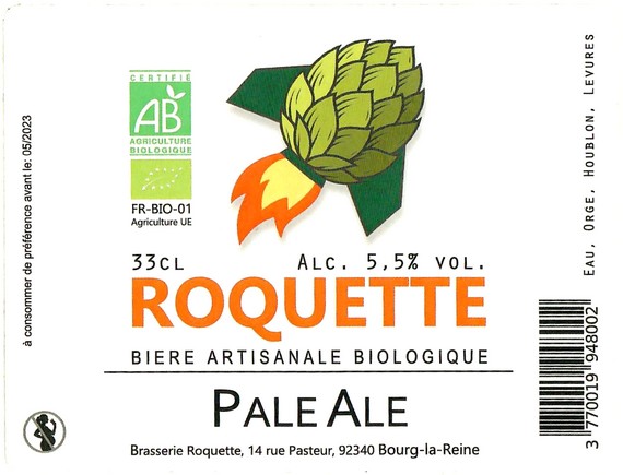 Etiquette BRASSERIE ROQUETTE 03