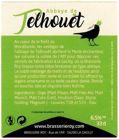 Etiquette BRASSERIE ROY 02B