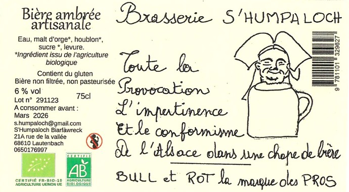 Etiquette BRASSERIE S'HUMPALOCH 42