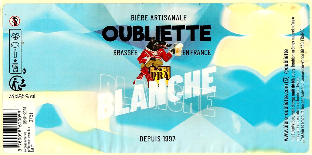 Etiquette BRASSERIE SAB 118