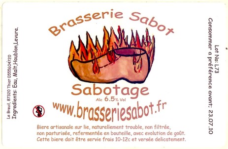 Etiquette BRASSERIE SABOT 04