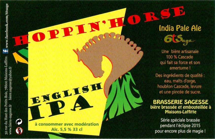 Etiquette BRASSERIE SAGESSE 78 03