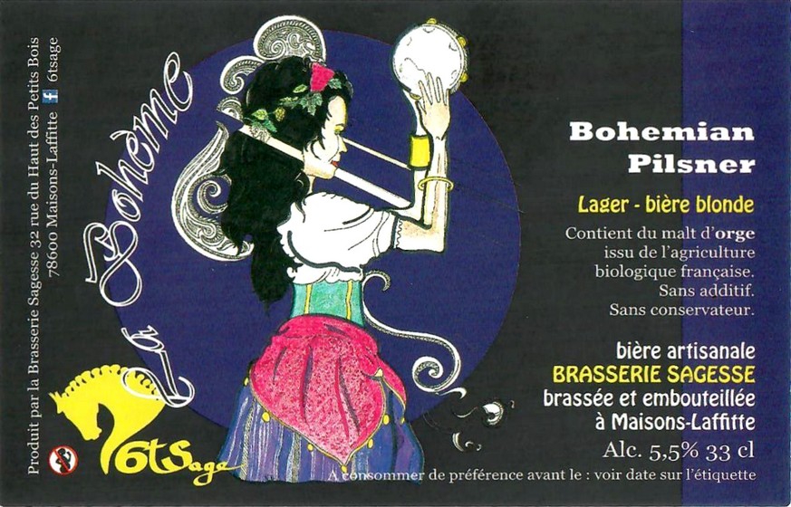 Etiquette BRASSERIE SAGESSE 78 12