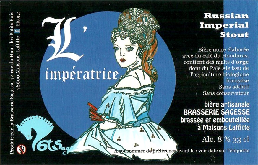 Etiquette BRASSERIE SAGESSE 78 13