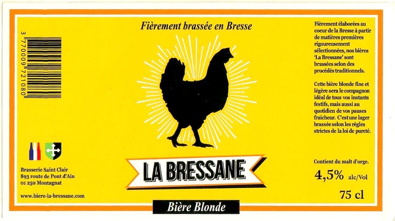 Etiquette BRASSERIE SAINT-CLAIR 56