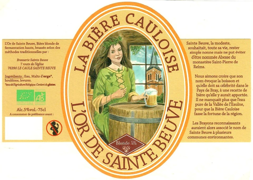 Etiquette BRASSERIE SAINTE-BEUVE 01