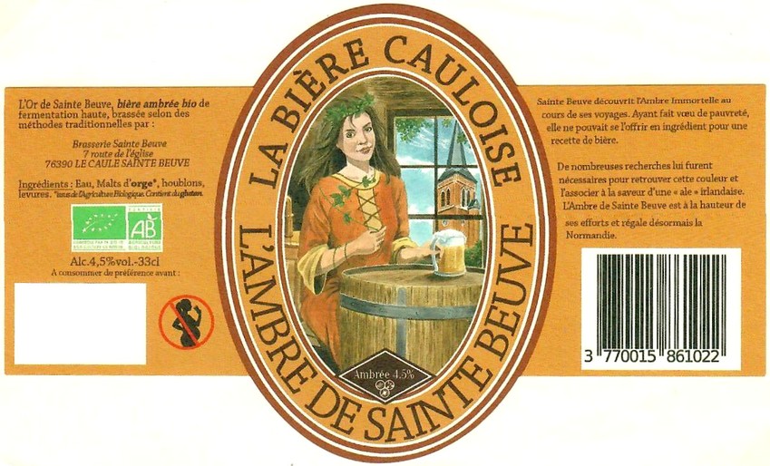 Etiquette BRASSERIE SAINTE-BEUVE 14