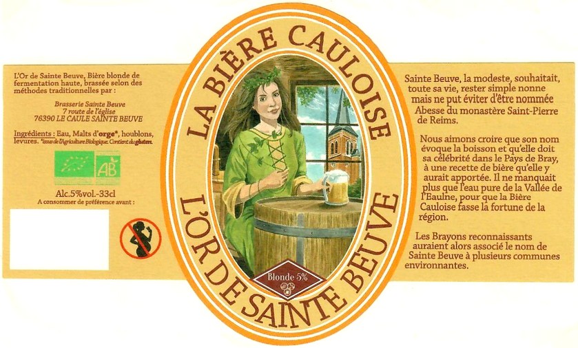 Etiquette BRASSERIE SAINTE-BEUVE 15