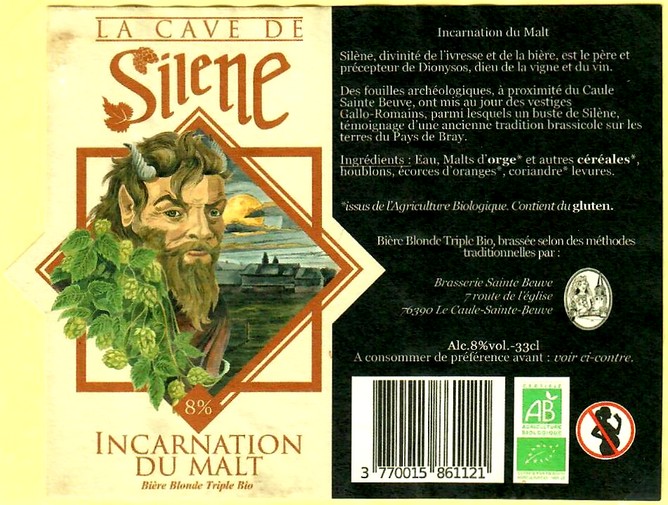 Etiquette BRASSERIE SAINTE-BEUVE 16