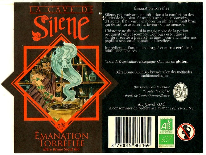 Etiquette BRASSERIE SAINTE-BEUVE 17