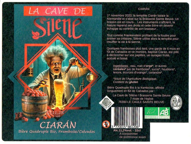 Etiquette BRASSERIE SAINTE-BEUVE 19