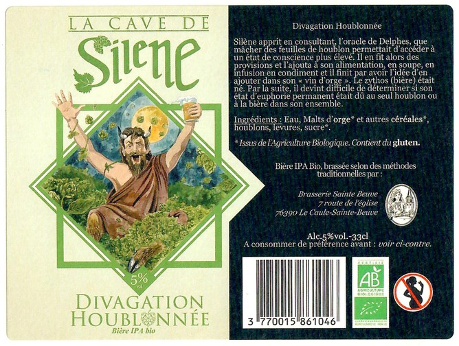 Etiquette BRASSERIE SAINTE-BEUVE 20