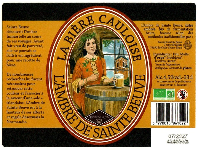 Etiquette BRASSERIE SAINTE-BEUVE 22