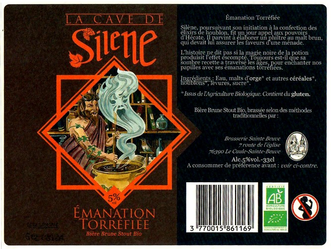 Etiquette BRASSERIE SAINTE-BEUVE 25