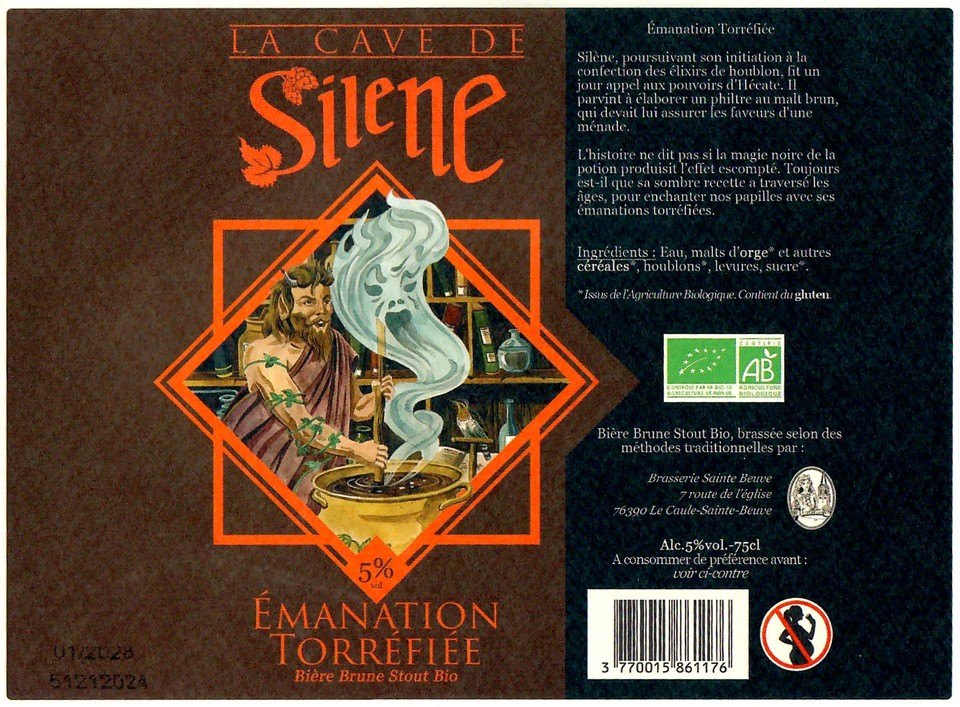 Etiquette BRASSERIE SAINTE-BEUVE 26