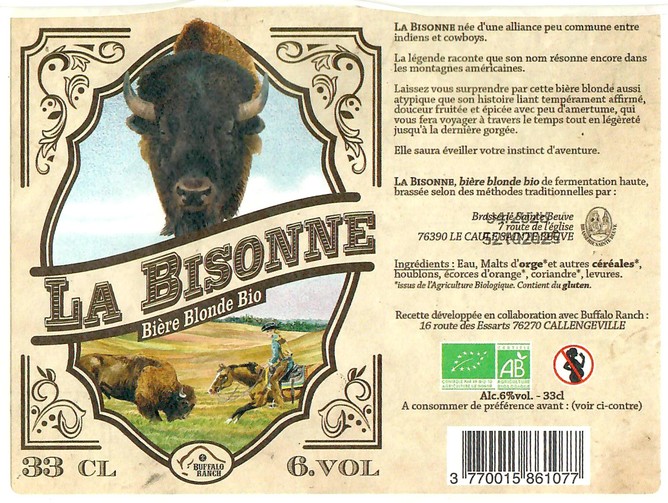 Etiquette BRASSERIE SAINTE-BEUVE 30