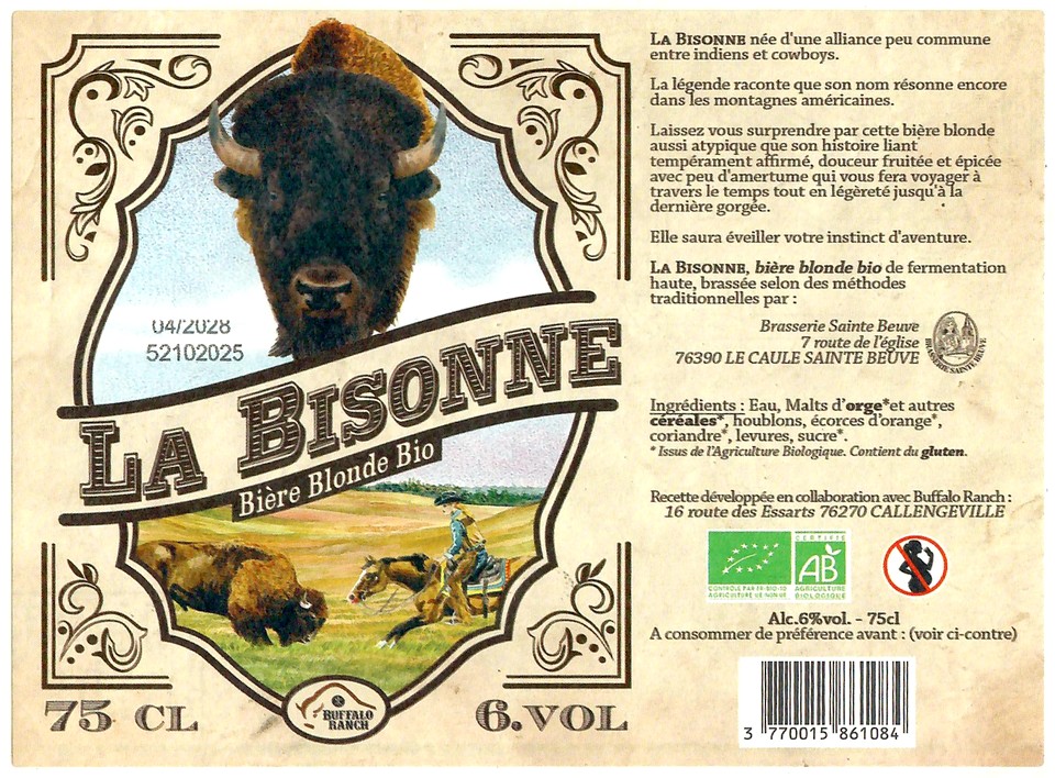 Etiquette BRASSERIE SAINTE-BEUVE 31