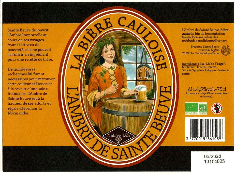 Etiquette BRASSERIE SAINTE-BEUVE 32