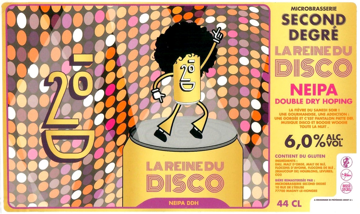 Etiquette BRASSERIE SECOND DEGRE 10