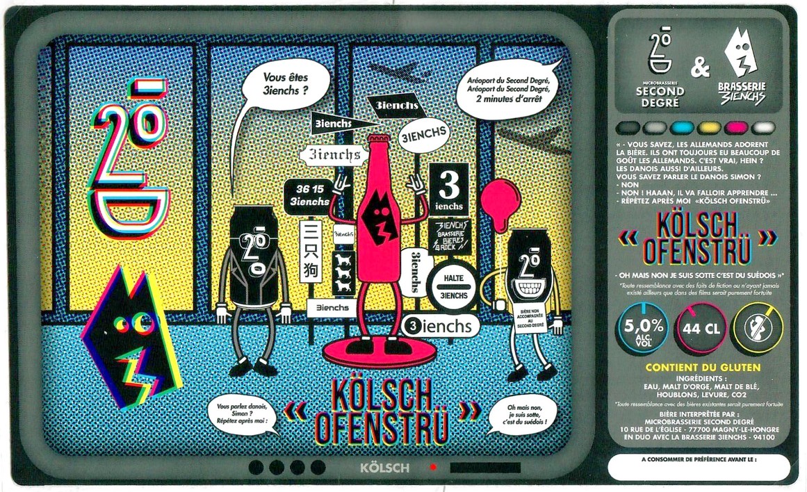 Etiquette BRASSERIE SECOND DEGRE 14