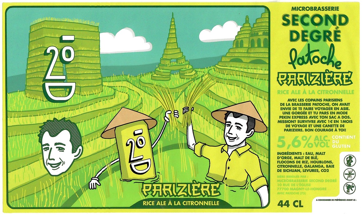 Etiquette BRASSERIE SECOND DEGRE 20