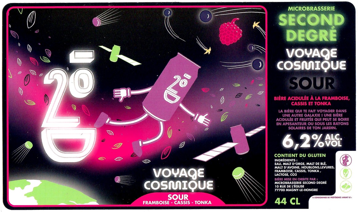 Etiquette BRASSERIE SECOND DEGRE 25