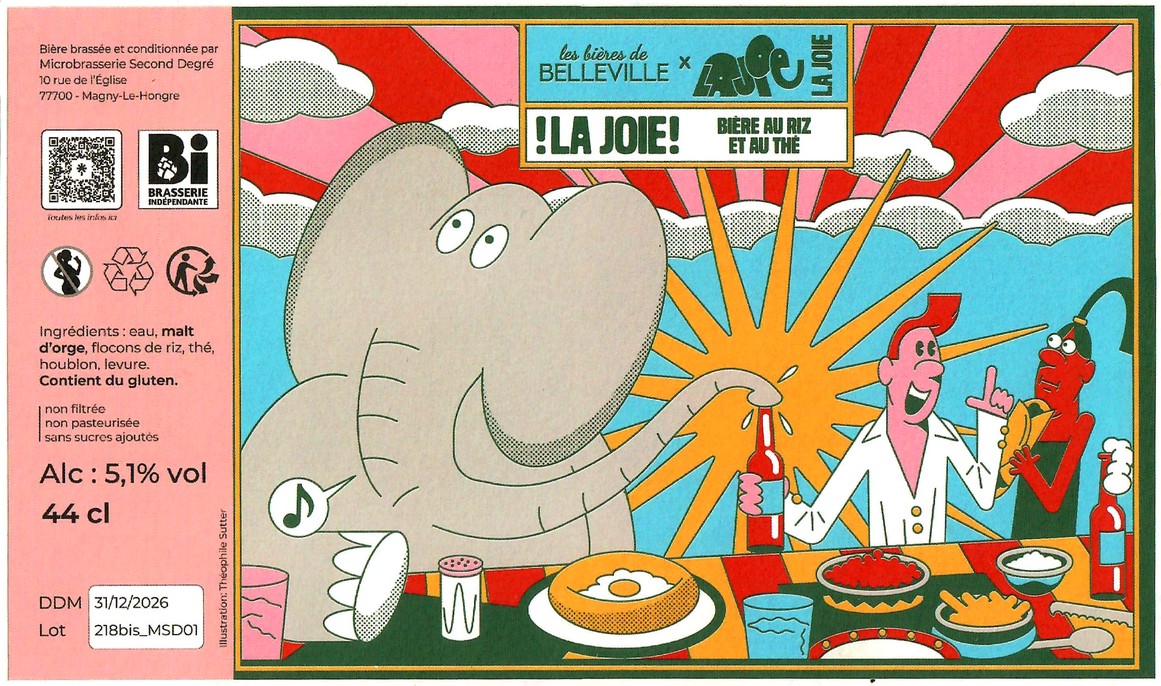 Etiquette BRASSERIE SECOND DEGRE 30