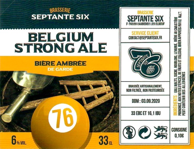 Etiquette BRASSERIE SEPTANTE SIX 04