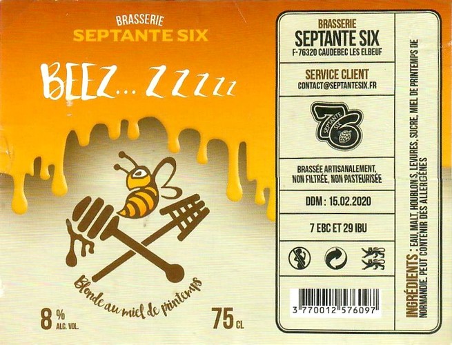 Etiquette BRASSERIE SEPTANTE SIX 09