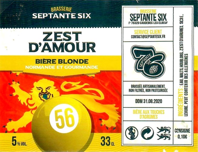 Etiquette BRASSERIE SEPTANTE SIX 10