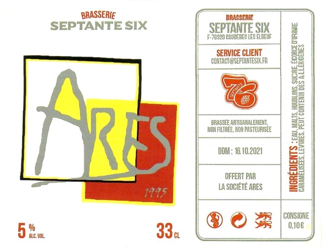 Etiquette BRASSERIE SEPTANTE SIX 22